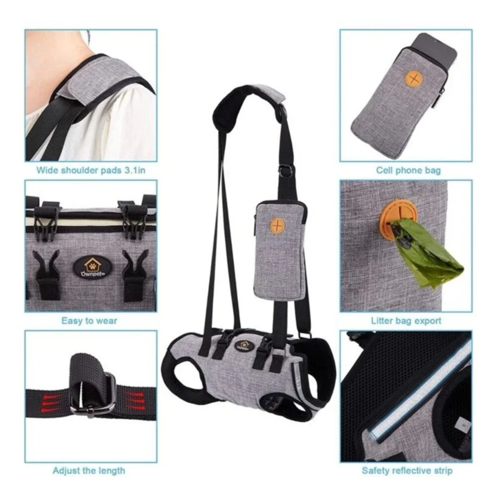 Ownpets Dog Sling Harness, Outdoor Sling Bag for Spine Protection, SZ Med